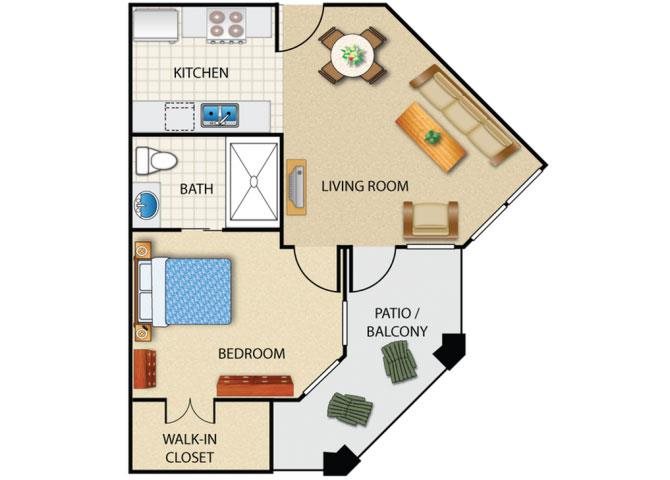 1 bedroom 1 bathroom at Prescott Lakes Apartments in Prescott, AZ